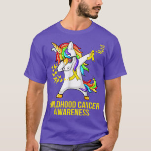 Childhood Cancer Awareness Unicorn Dabbing Boys Gi T-Shirt