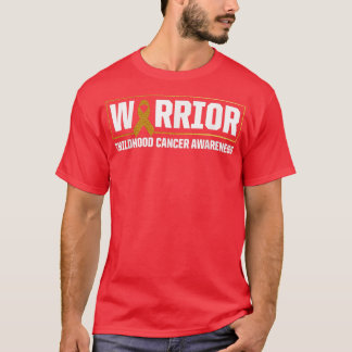 Childhood Cancer Awareness Warrior Fighter Gold Ri T-Shirt
