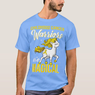 Childhood Cancer Awareness Warrior Funny Unicorn  T-Shirt