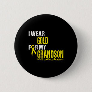Childhood Cancer Awareness Yellow Ribbon  For Gran 6 Cm Round Badge