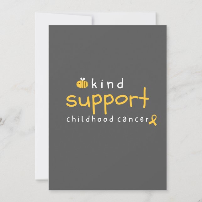 childhood cancer be kind support Announcement (Front)