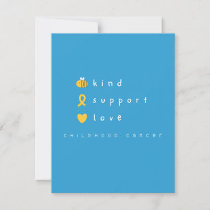childhood cancer.be kind.support.Flat Note Cards