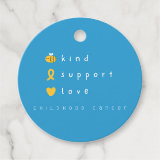 childhood cancer.be kind.support.love.Gift Tags