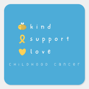 childhood cancer. be kind.support.love. Stickers
