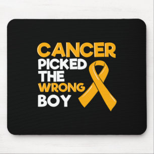 Childhood Cancer Boy Ribbon Tumour Paediatrician C Mouse Pad