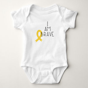 childhood cancer.brave. Baby Bodysuit One-Piece