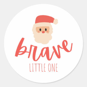 childhood cancer. brave. Christmas Santa Stickers