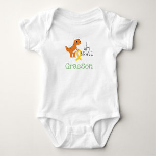 childhood cancer. brave.custom name-Baby Bodysuit