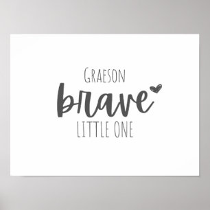 childhood cancer. brave. Custom Poster & Prints