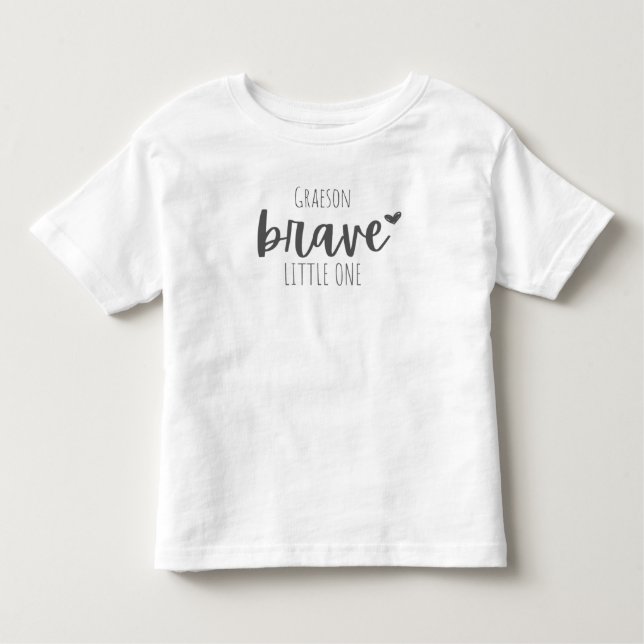 childhood cancer. brave. Custom Toddler T-Shirt (Front)