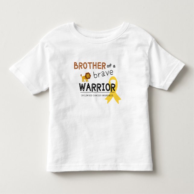 childhood cancer.brave warrior brother T-Shirt (Front)