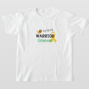 childhood cancer.brave warrior.Custom Kids T-Shirt