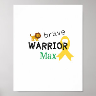 childhood cancer.brave warrior.Custom Poster&Print Poster