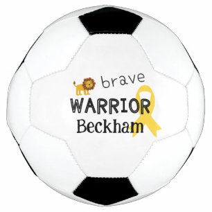 childhood cancer.brave warrior.Custom Soccer Ball