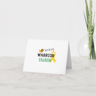 childhood cancer.brave warrior.CustomGreeting Card