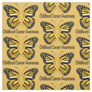 Childhood Cancer Butterfly Awareness Ribbon Fabric