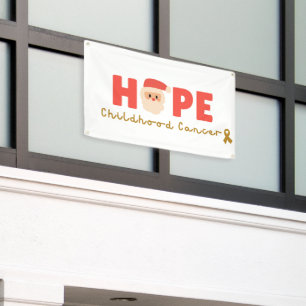 childhood cancer Christmas Banner Outdoor Sign