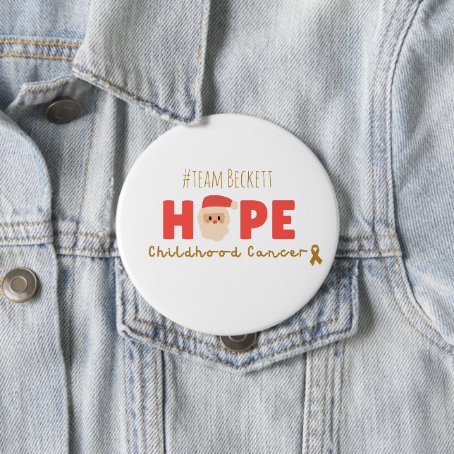 childhood cancer Christmas Custom hope Button  (In Situ)