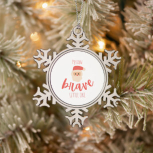 childhood cancer Christmas Custom Ornament Pewter