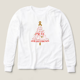 childhood cancer Christmas Girls Long Sleeve 