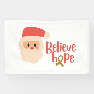 childhood cancer Christmas Holiday Banner Sign