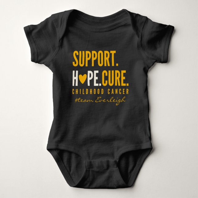 childhood cancer Custom Baby Bodysuit One-Piece (Front)