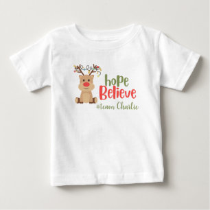 childhood cancer. Custom Christmas Baby T-Shirt 
