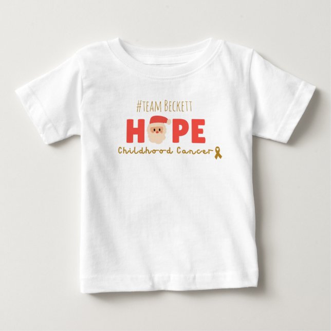 childhood cancer Custom Christmas Baby T-Shirt (Front)