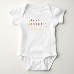 childhood cancer Custom Name Baby One-Piece Bodysuit