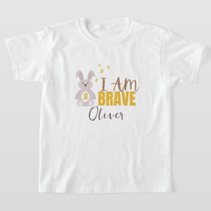 childhood cancer. Custom name. brave. Kids T-Shirt