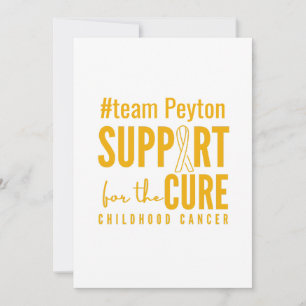 childhood cancer custom name Invitation Cards