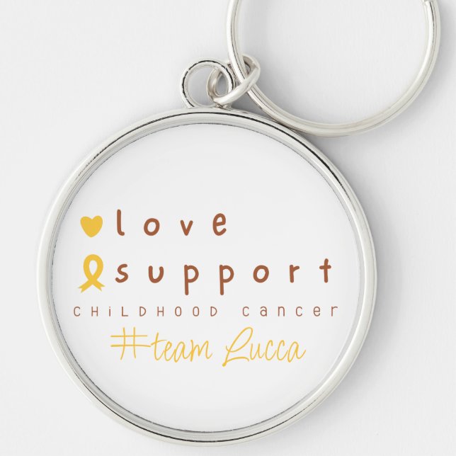 childhood cancer Custom Name Keychain (Front)