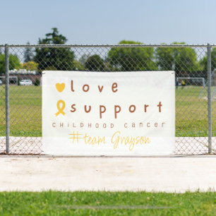childhood cancer Custom Name Outdoor Banner