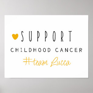 childhood cancer. Custom name. Poster & Prints