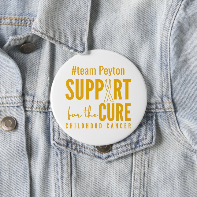 childhood cancer custom name support cure Buttons (In Situ)
