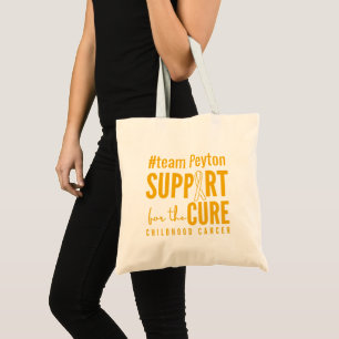childhood cancer custom name support Totes & Bags