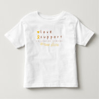 childhood cancer Custom Name Toddler T-Shirt