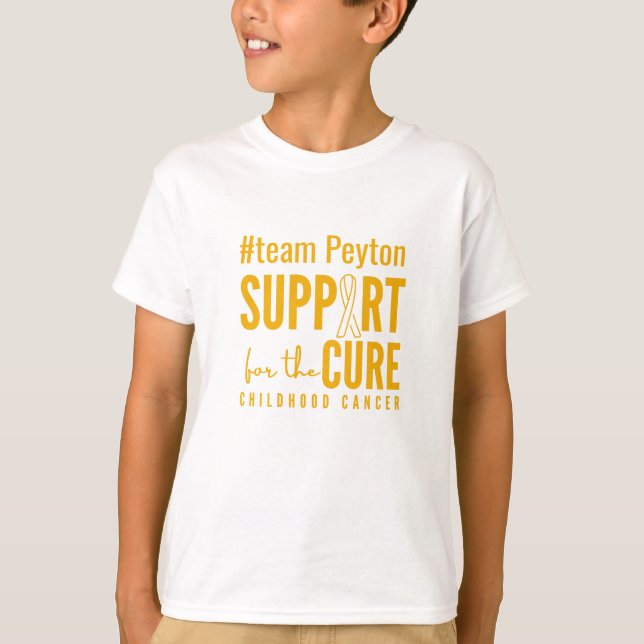 childhood cancer custom support cure Kids T-Shirt (Front)