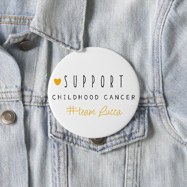 childhood cancer. Custom #team name. Button (In Situ)