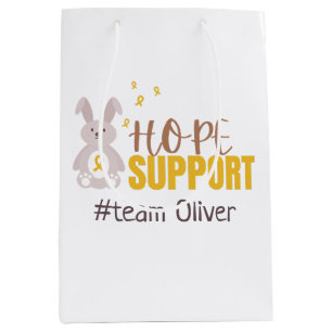 childhood cancer. Custom #team name Gift Bags