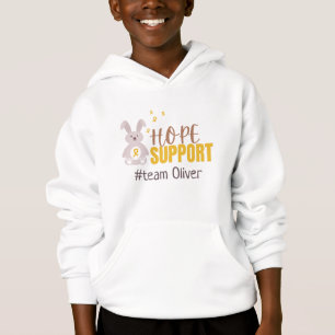 childhood cancer. Custom #team name Kids Hoodie