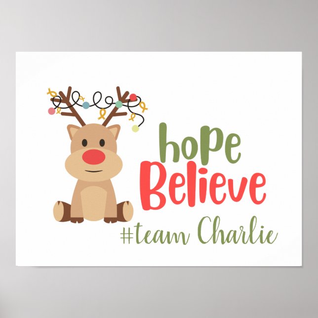 childhood cancer. Custom #team name Poster Prints (Front)