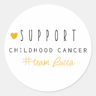 childhood cancer. Custom #team name. Stickers