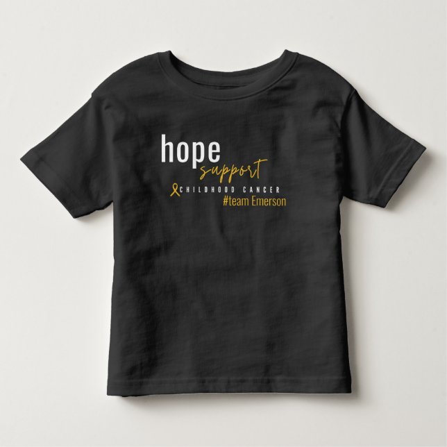 childhood cancer Custom #team name Toddler T-Shirt (Front)