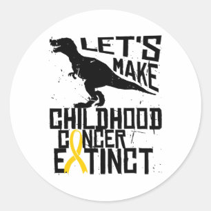 Childhood Cancer Dipg Brain Tumour Awareness Extin Classic Round Sticker