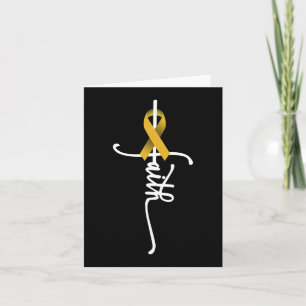 Childhood Cancer Faith Childhood Cancer Awareness  Card