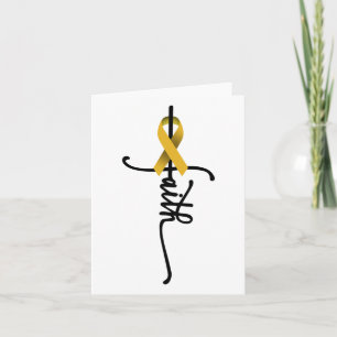Childhood Cancer Faith Childhood Cancer Awareness  Card