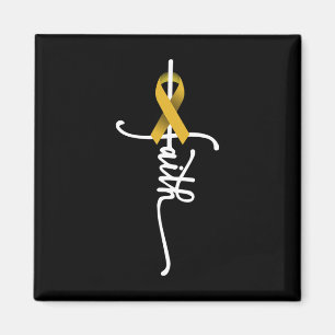 Childhood Cancer Faith Childhood Cancer Awareness  Magnet