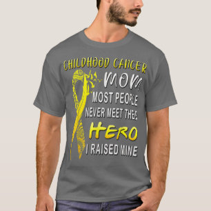 Childhood Cancer Fighter Mum My Son Is My Hero Wom T-Shirt