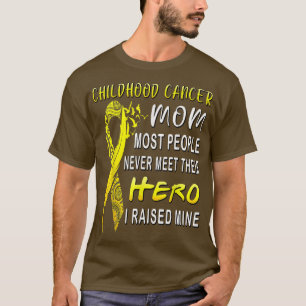 Childhood Cancer Fighter Mum My Son Is My Hero Wom T-Shirt